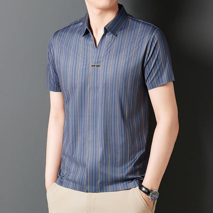 Men's Summer Striped Short Sleeve Shirt