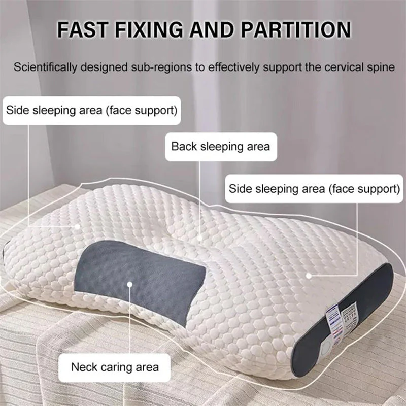 💥Antibacterial Neck Support Sleep-Aid Massage Pillow