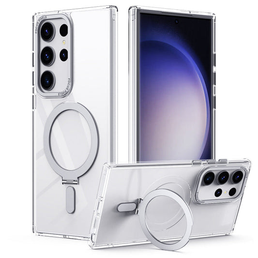 Invisible Magnetic Bracket Anti-fall Phone Case For Samsung Galaxy S23 Ultra Plus Support Wireless Charging