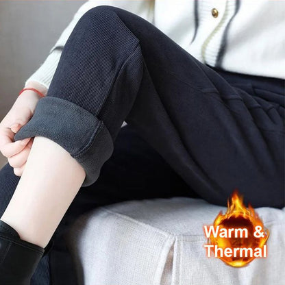 Women's High-waist Warm Faux Fleece-lined Pants