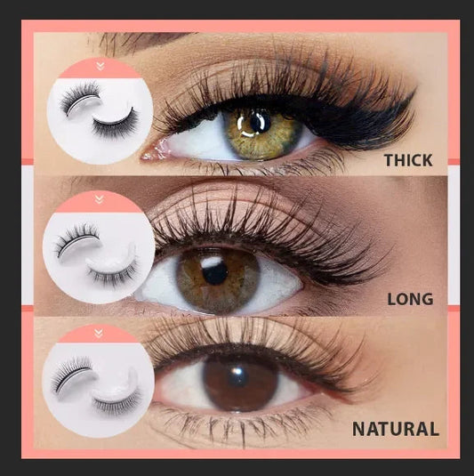 WATERPROOF ！SELF-ADHESIVE EYELASHES