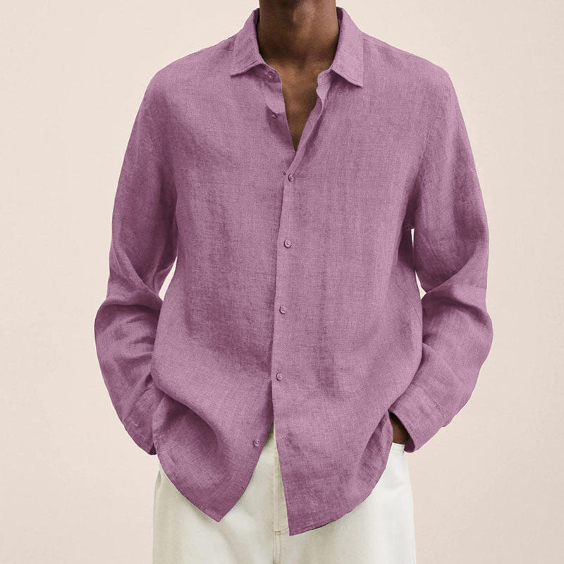 Men's Linen Long Sleeve Shirt