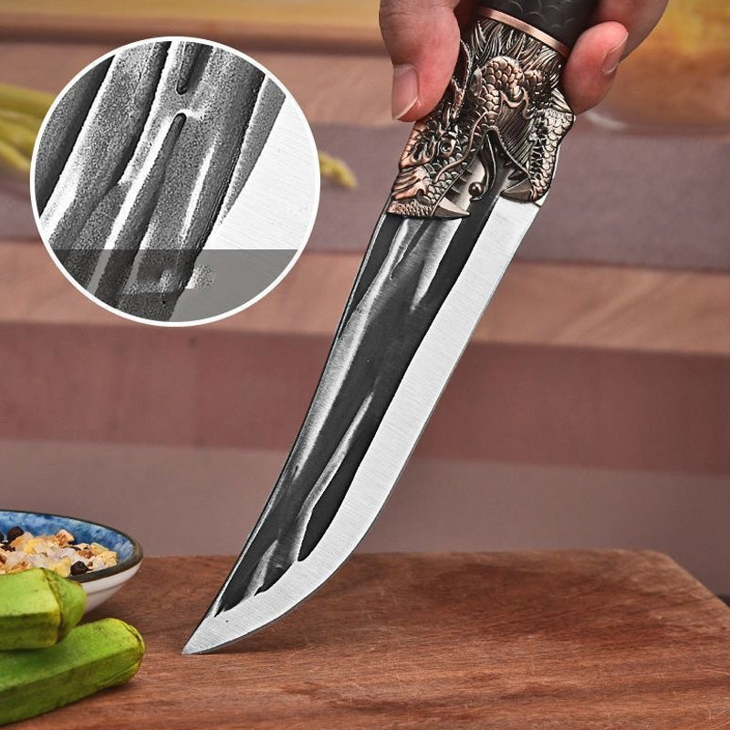 🔥Christmas special🎁🎄Bone-cutting Knife with Dragon Decoration and Scabbard