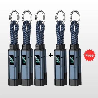 🔥4-in-1 Digital Display Keychain Charging Cable