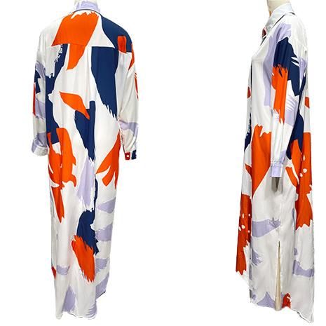 Women's Casual Printed Loose Long Dress