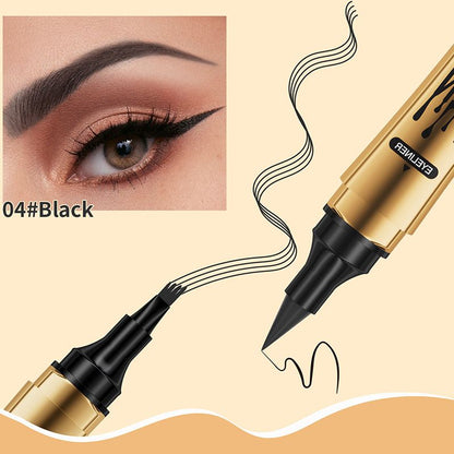 2-in-1 Waterproof Magic 4-fork Eyebrow Pen & Eyeliner