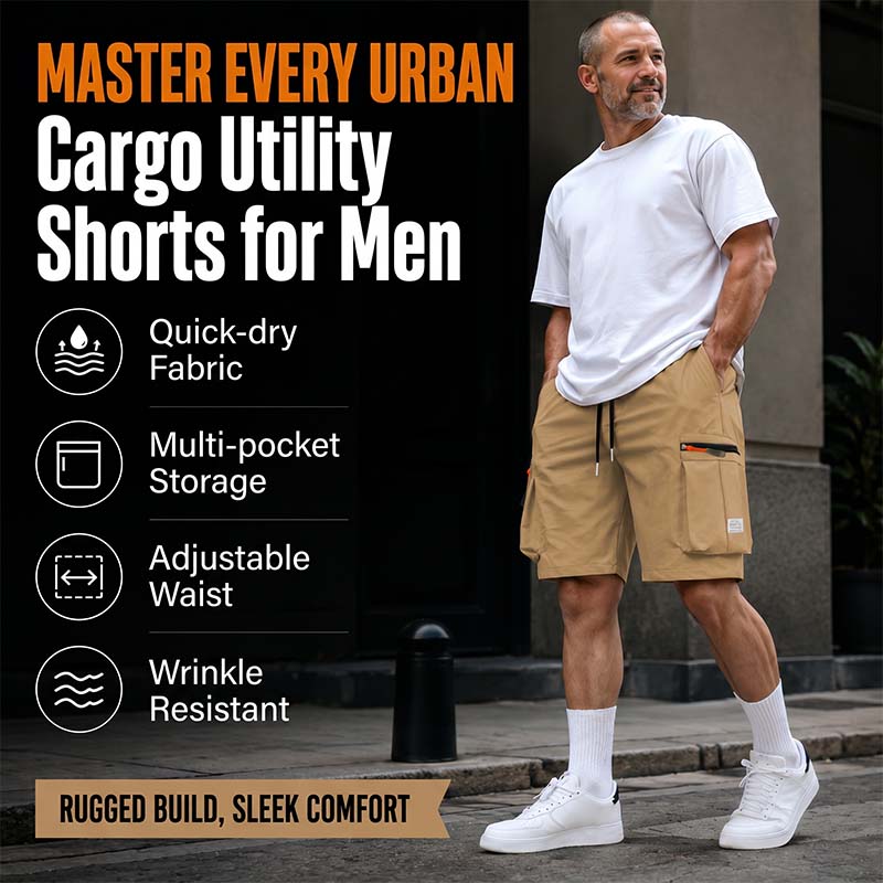 Men's Casual Cargo Shorts with Multi-Pockets✨