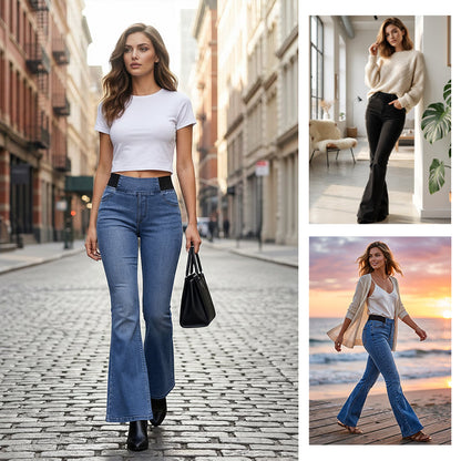 Women's High-Waist Stretch Flare Denim Jeans