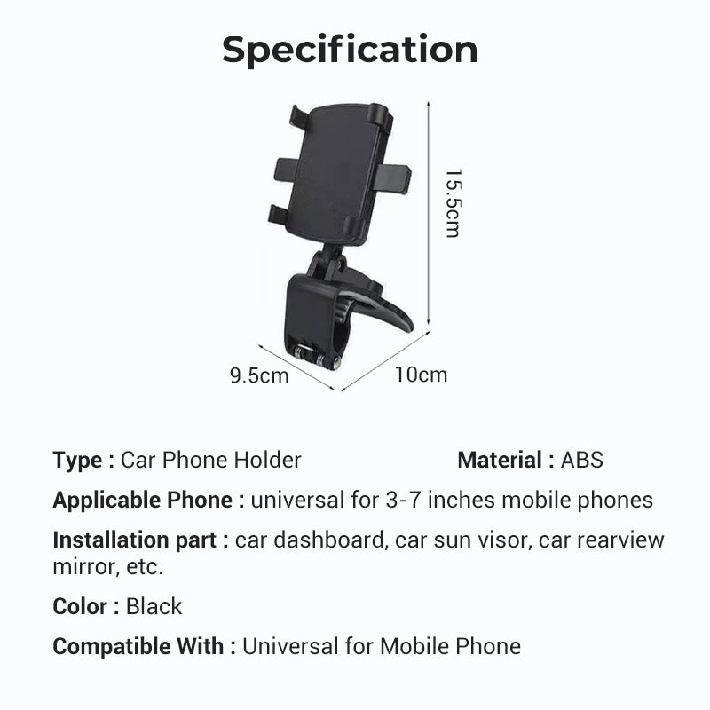 🔥360 Degree Rotation Dashboard Car Phone Holder🚗