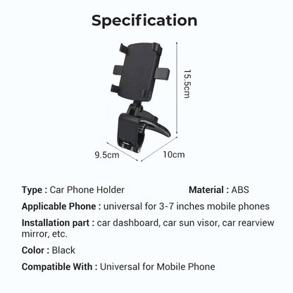 🔥360 Degree Rotation Dashboard Car Phone Holder🚗
