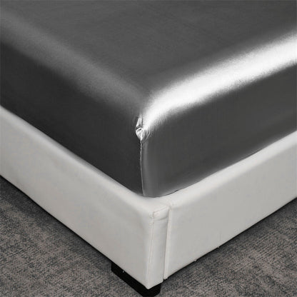 Synthetic Satin Silky Cool Bed Fitted Sheet