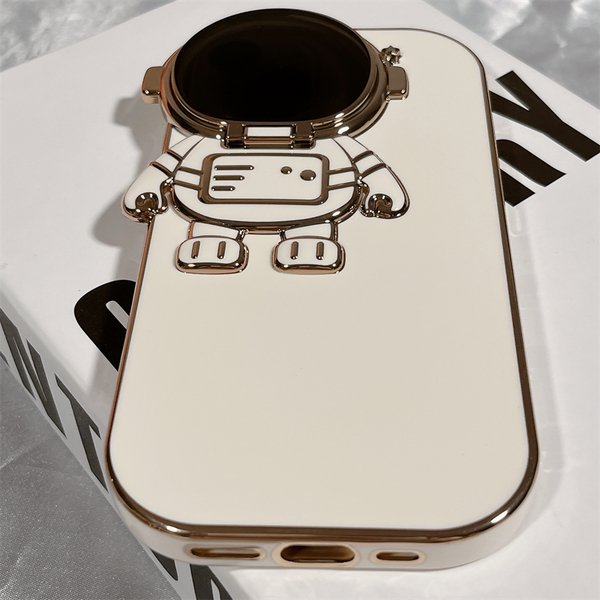 3D ASTRONAUT LENS PROTECTOR KICKSTAND For IPHONE CASE