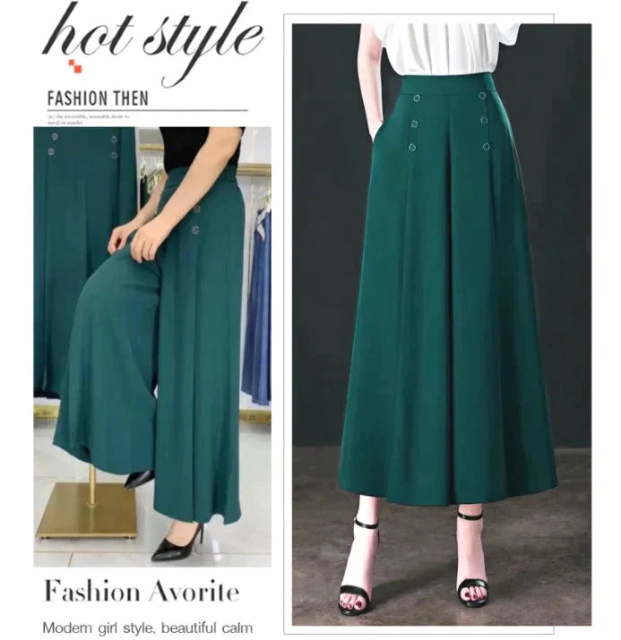 Pleated Wide Leg Pants