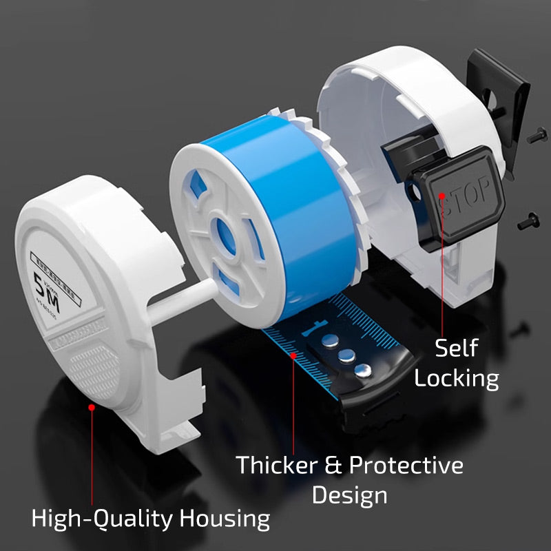 High-Precision Tape Measure with Self-Locking Design