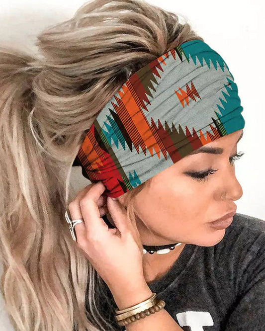 Geometric Yoga Sports Wide Headband