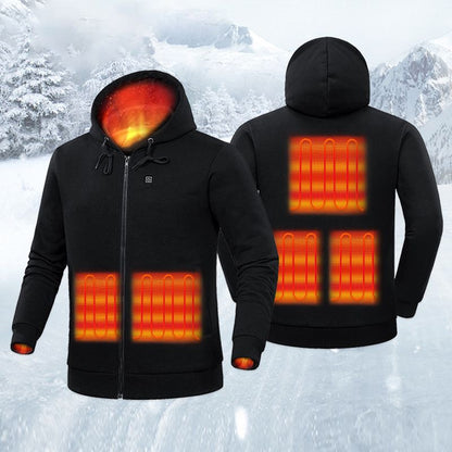 New Upgraded-Warm Gift! USB Heated Casual Hoodie Jacket