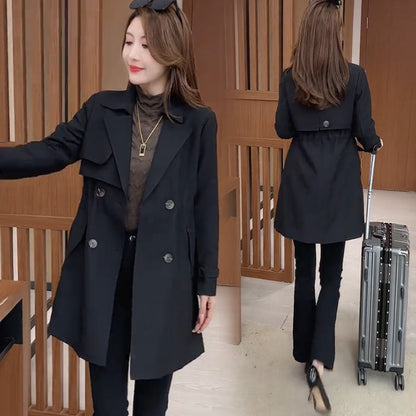 🍂Comfortable Waisted Lapel Trench Coat