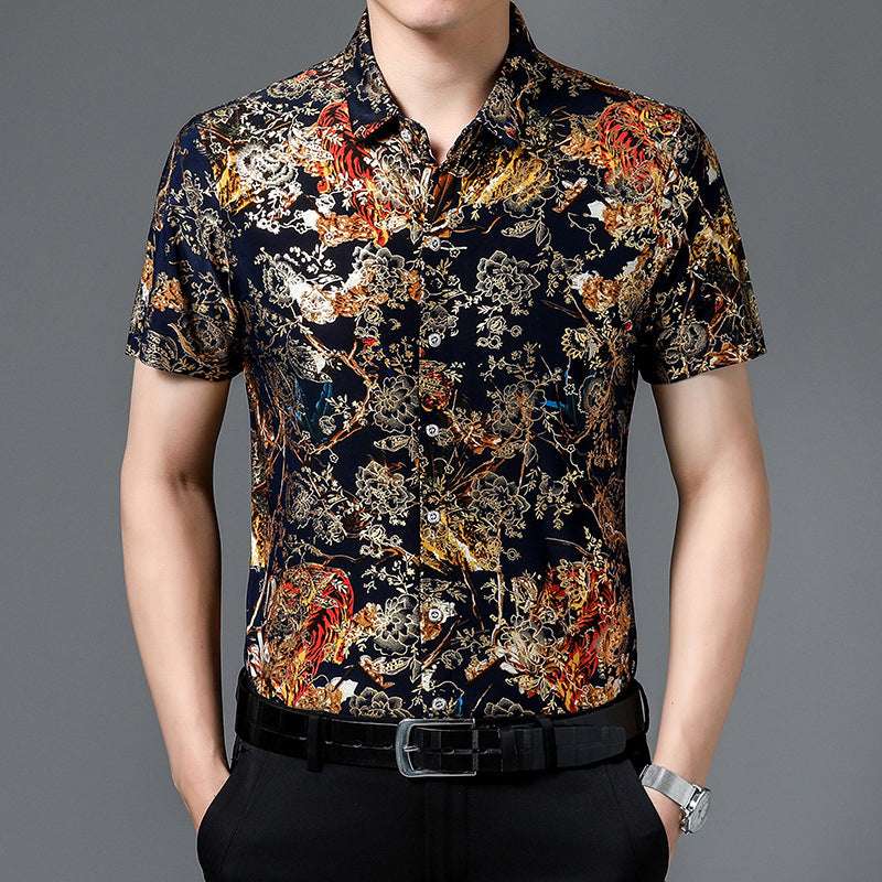 🔥Men's Trendy Pattern Breathable Short Sleeve Shirt
