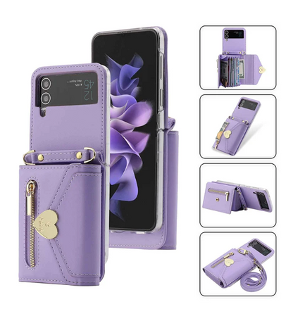 Fashion Crossbody Wallet Case of Women for Samsung Galaxy Z Flip3 4