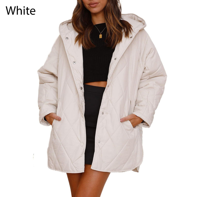 Women's Winter Trendy Lightweight Hooded Quilted Jacket