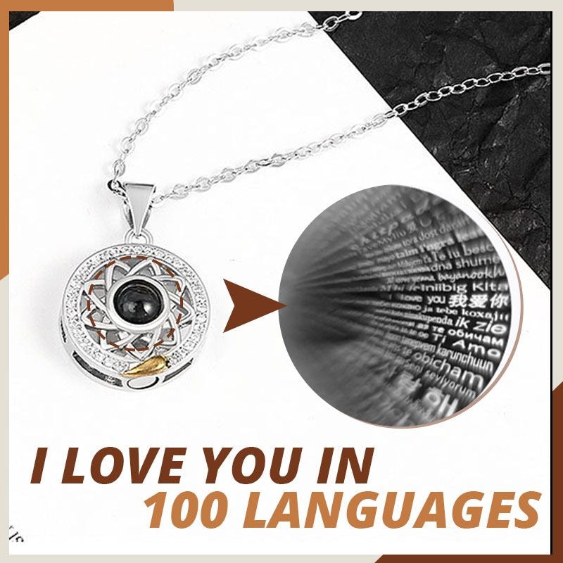 "I Love You" in 100 Languages-Day and Night Necklace