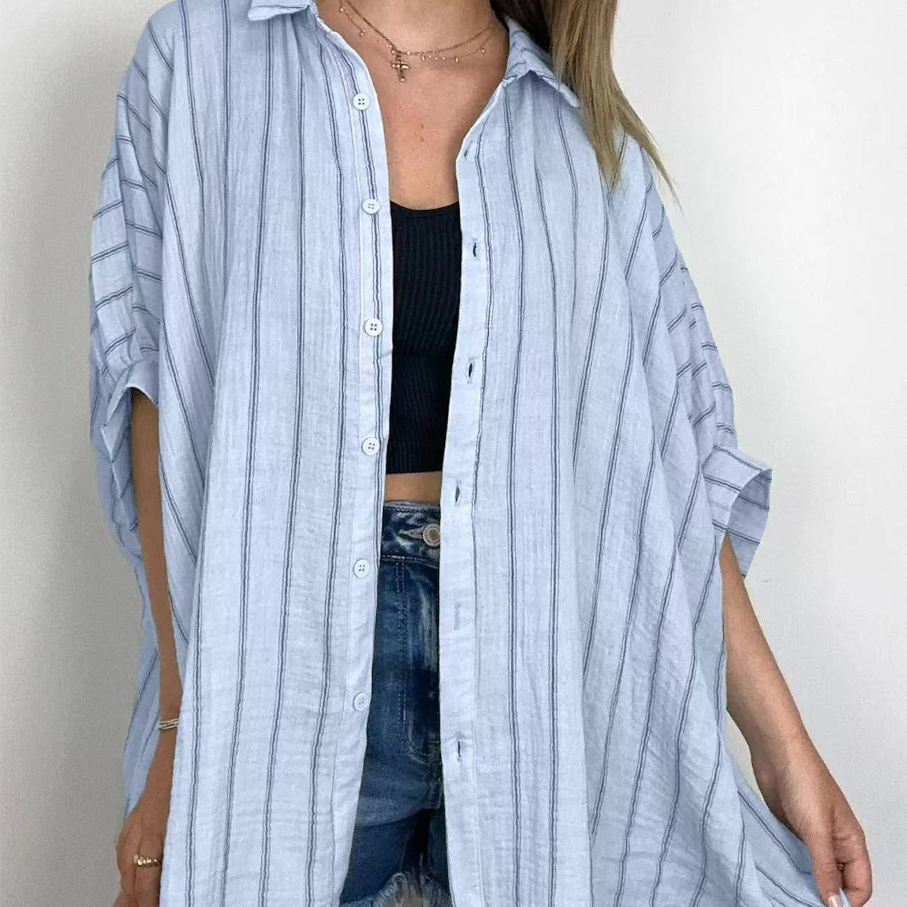 Women's Casual Striped Shirt-Keep You Comfortable All Day Long