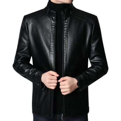 🔥Men’s Warm Plush Lining Leather Jacket