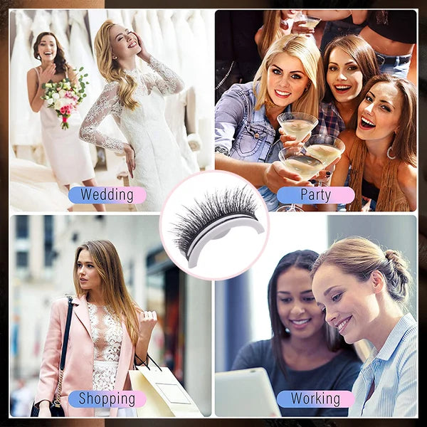 WATERPROOF ！SELF-ADHESIVE EYELASHES