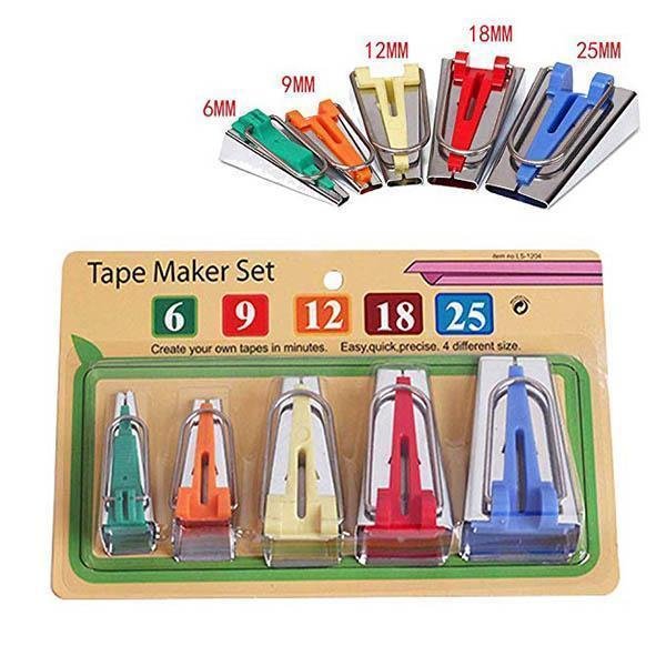 5 Size Bias Tape Maker Tools Set