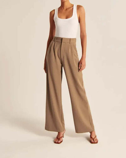 Lightweight Tailored Wide Leg Pants