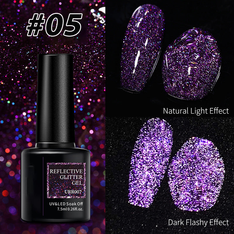 Christmas Dress Up Shiny Reflective Fluorescent Gel Nail Polish