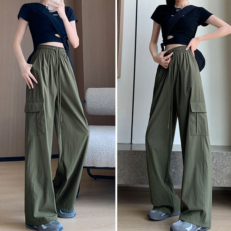 Women's Lightweight Wide-Leg Utility Pants