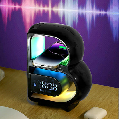 Portable Multifunctional Bluetooth Speaker with Wireless Charger