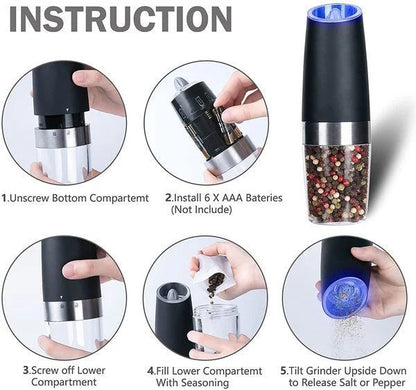🧂Automatic Electric Salt And Pepper Mill With Gravity Sensor