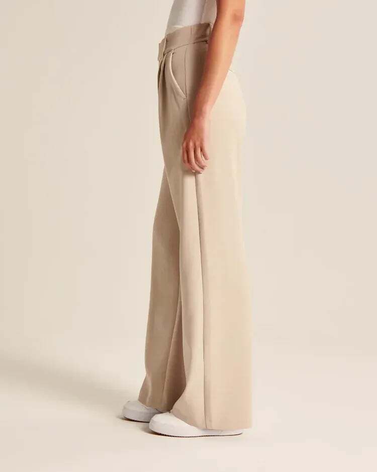 Lightweight Tailored Wide Leg Pants