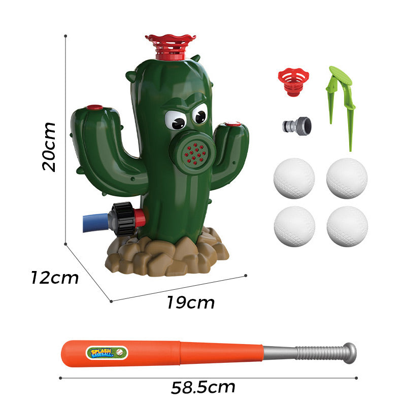 Outdoor Sprinkler Toy with Baseball Game Set for Kids