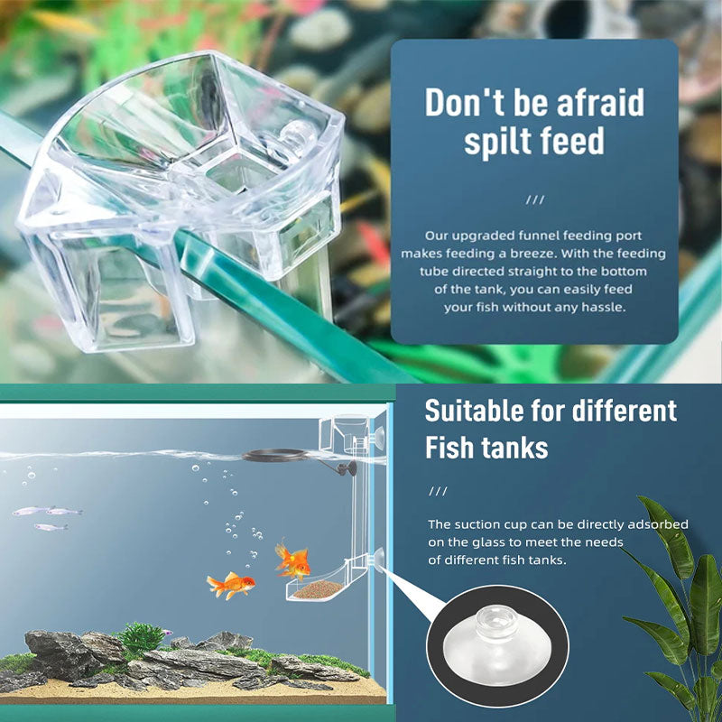 Multi-Function Efficient Transparent Feeder for Fish Tanks