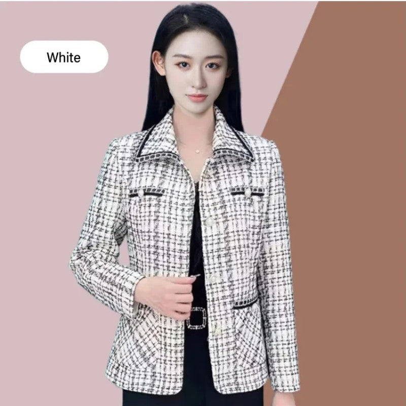 Women's Houndstooth Print Blazer