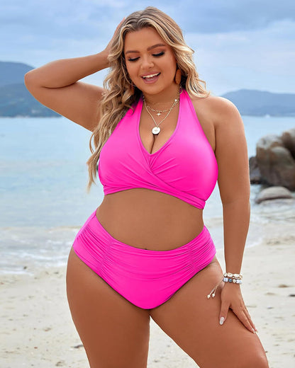 🩱2025 HOT SALE👙 Tummy Control Swimsuits Modest High Waist Bikini Sets