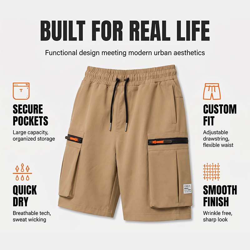 Men's Casual Cargo Shorts with Multi-Pockets✨