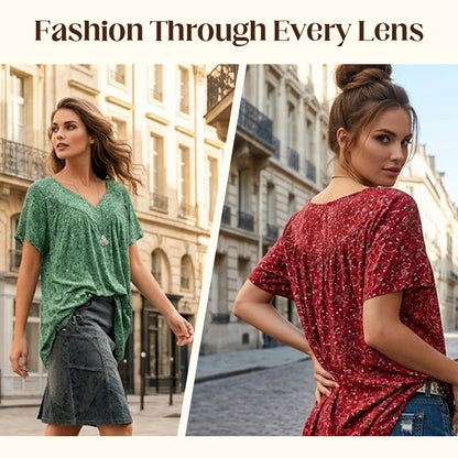 🌸🍃Spring Fashion Print Short Sleeve