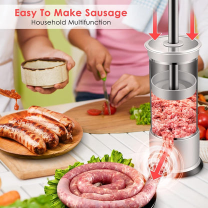 🔥Last Day Promotion - 35% OFF - Sausage Stuffer with 4 Different Sizes Stuffing Tubes