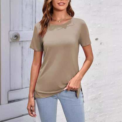 Women's Summer Casual Side Slit T-Shirt