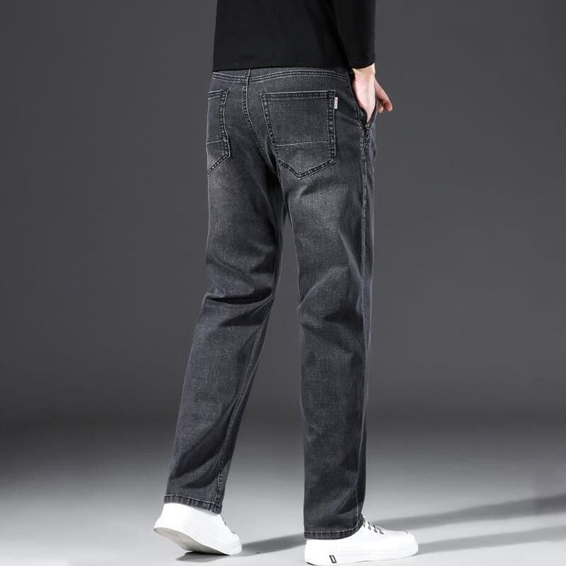 Men's High Waist Straight Jeans