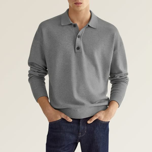 Men's Fashion Casual Loose Lapel Long Sleeve Shirt