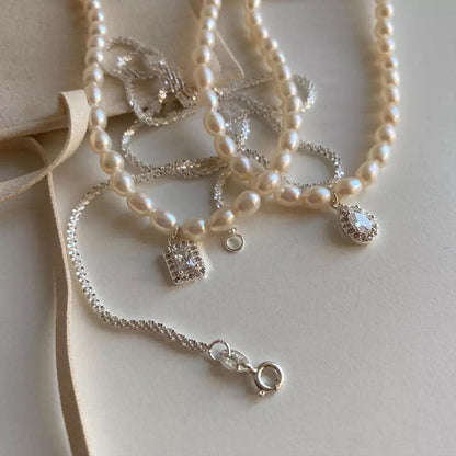 Pearl Zircon Necklace