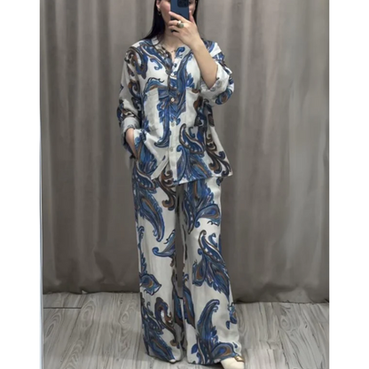 Two Piece Shirt and Trousers Set for Women