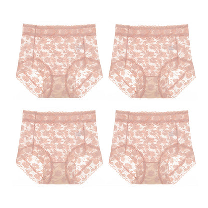 🔥Summer Hot Sale🔥Pay 1 Get 4packs🌷Sexy Seamless Thin Lace Silk Care Panties