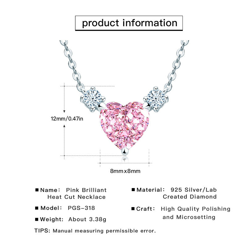 Loving Heart Pink Diamond Necklace