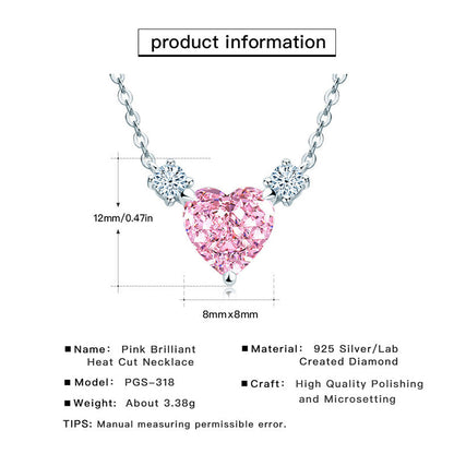 Loving Heart Pink Diamond Necklace